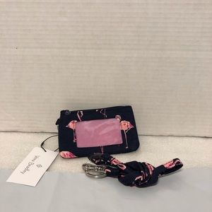Vera Bradley Flamingo Fiesta ZIP ID & Lanyard
